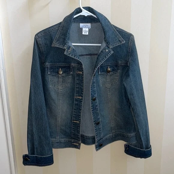 LOFT Jackets Coats Ladies Dark Was Denim Jacket Poshmark